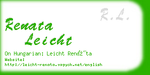 renata leicht business card